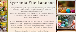 Życzenia z okazji Świąt Wielkanocnych