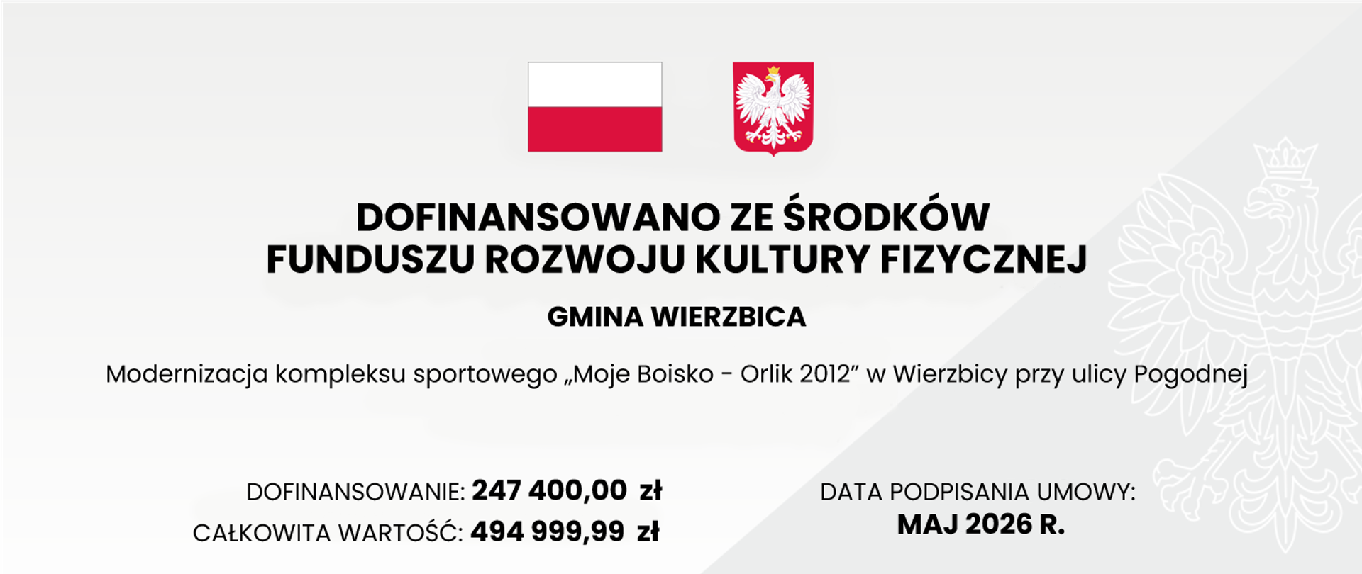 baner informacyjny dot. finansowania projektu