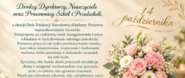 Życzenia z okazji Dnia Edukacji Narodowej