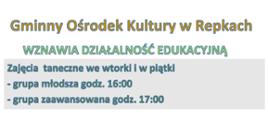 GOK wznawia działalność edukacyjną