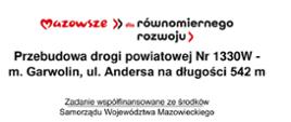 Tablica 1330W, Garwolin ul. Andersa