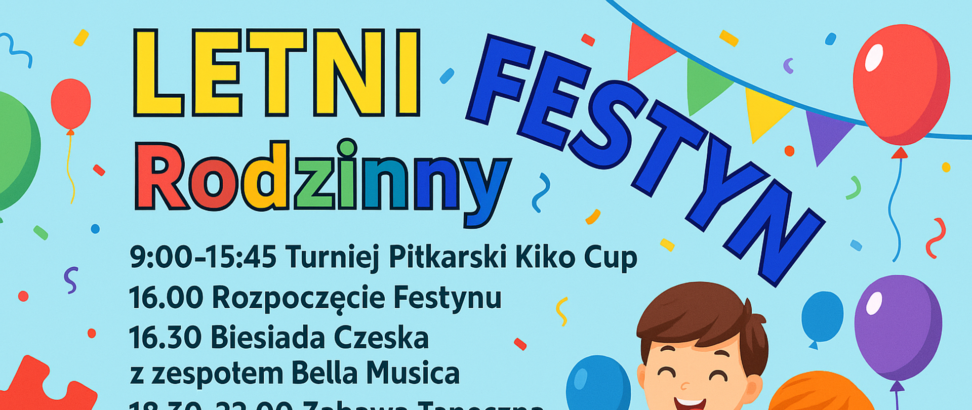 Letni Festyn Rodzinny - baner informacyjny