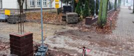 Modernizacja ogrodzenia - widok z postępów prac