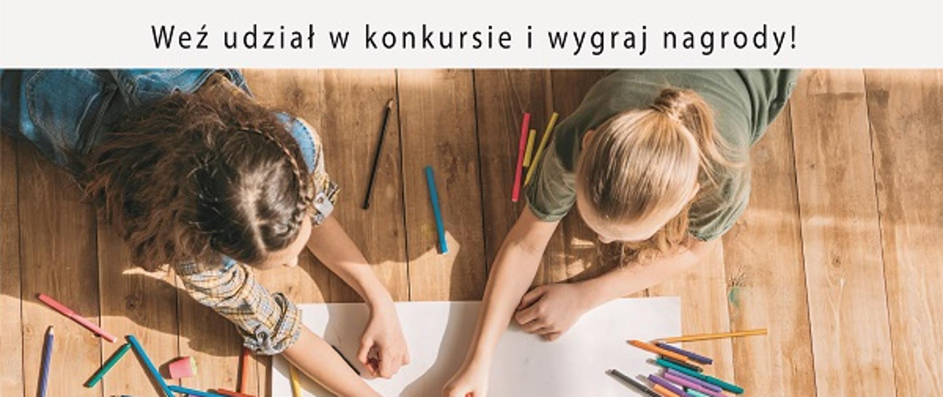 Plakat przedstawiający dzieci, które biorą udział w konkursie plastycznym pod tytułem: „Bezpiecznie na wsi mamy, bo ryzyko upadków znamy”.