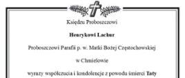 Kondolencje Henryk Lachur