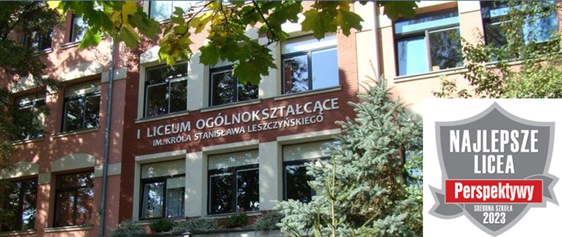 Fundacja Edukacyjna „Perspektywy" potwierdza, że I Liceum Ogólnokształcące im. Króla Stanisława Leszczyńskiego w Jaśle jest wśród 500 najlepszych liceów w Polsce sklasyfikowanych w Rankingu Liceów PERSPEKTYWY 2023 i przysługuje mu tytuł „Srebrnej Szkoły 2023".