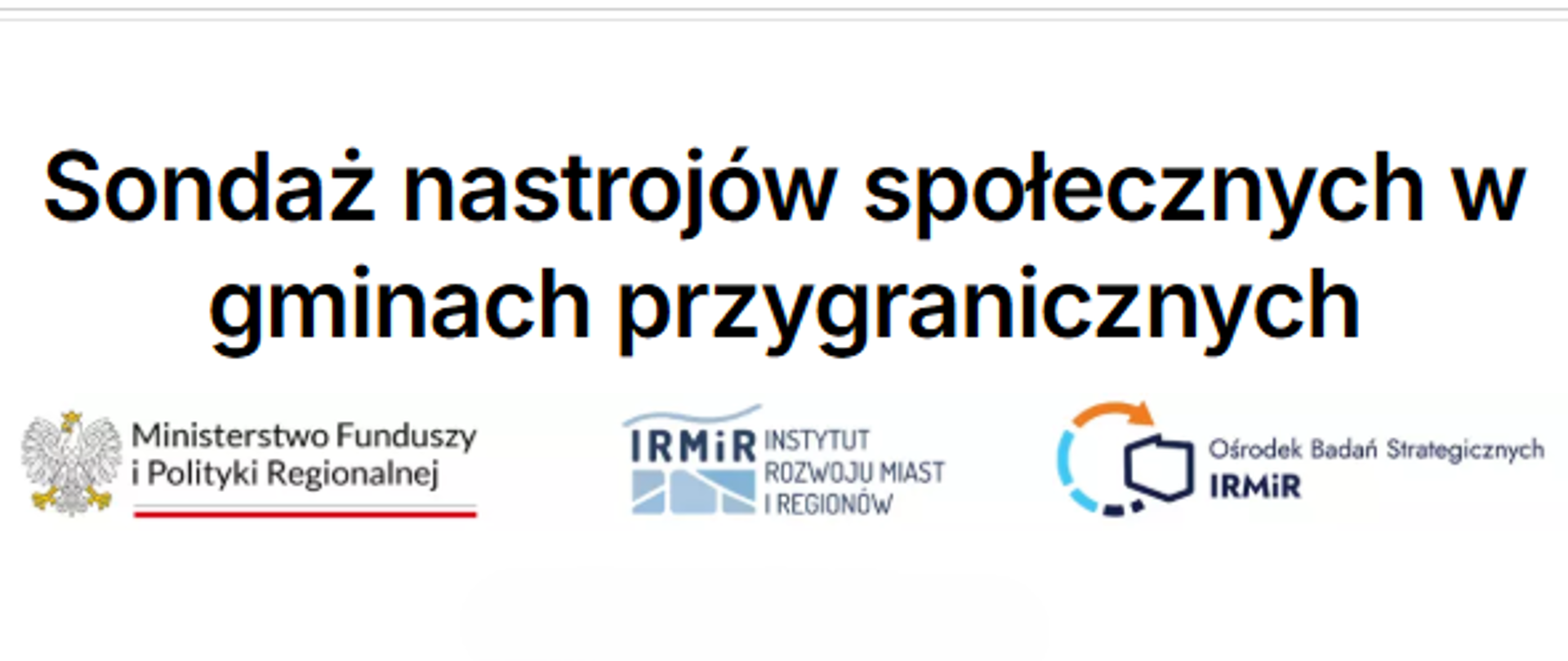 Sondaż nastrojów społecznych w gminach przygranicznych