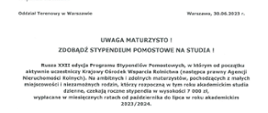 Uwaga Maturzysto! Zdobądź stypendium pomostowe na studia!