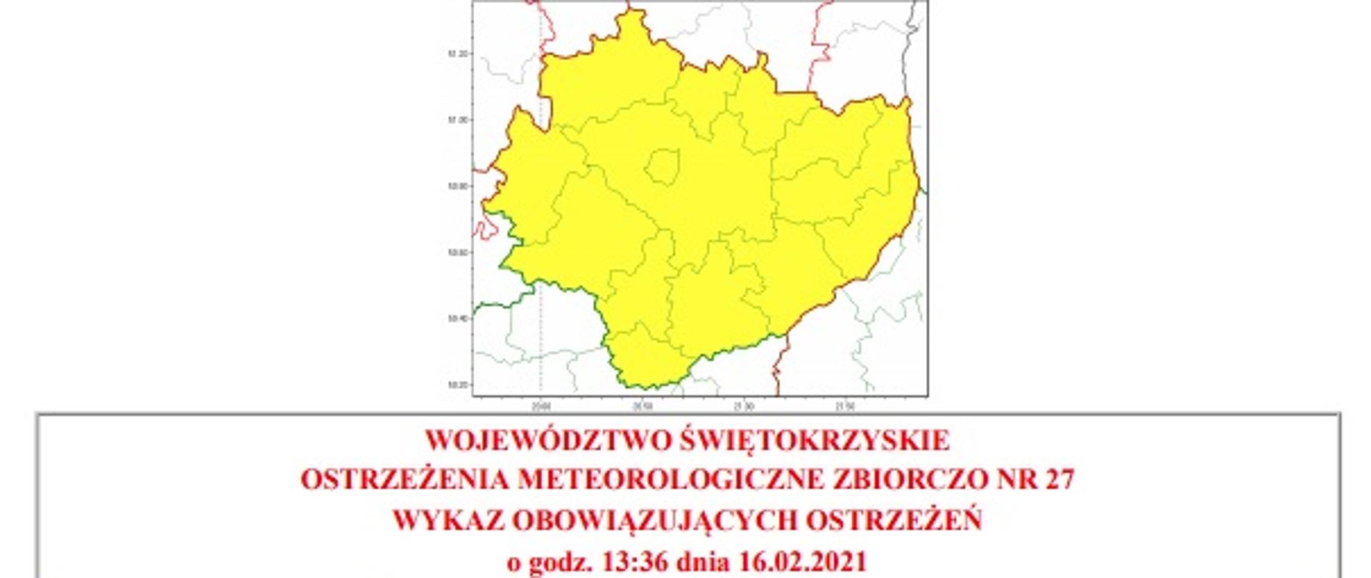 Ostrzeżenie - opady marznące