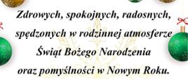 grafika z motywami świąt bożego narodzenia oraz życzenia świąteczno-noworoczne