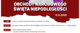 Plakat - obchody Narodowego Święta Niepodległości 