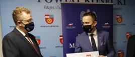 Minister Michał Cieślak starosta Grzegorz Piec