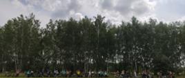 Po drodze - uczestnicy pozują do zdjęcia na tle drzew