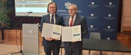 Wręczenie umowy o dofinansowanie przez Wojewodę Mazowieckiego Mariusz Frankowskiego Panu Wójtowi Gminy Pokrzywnica Adamowi Dariuszowi Rachuba