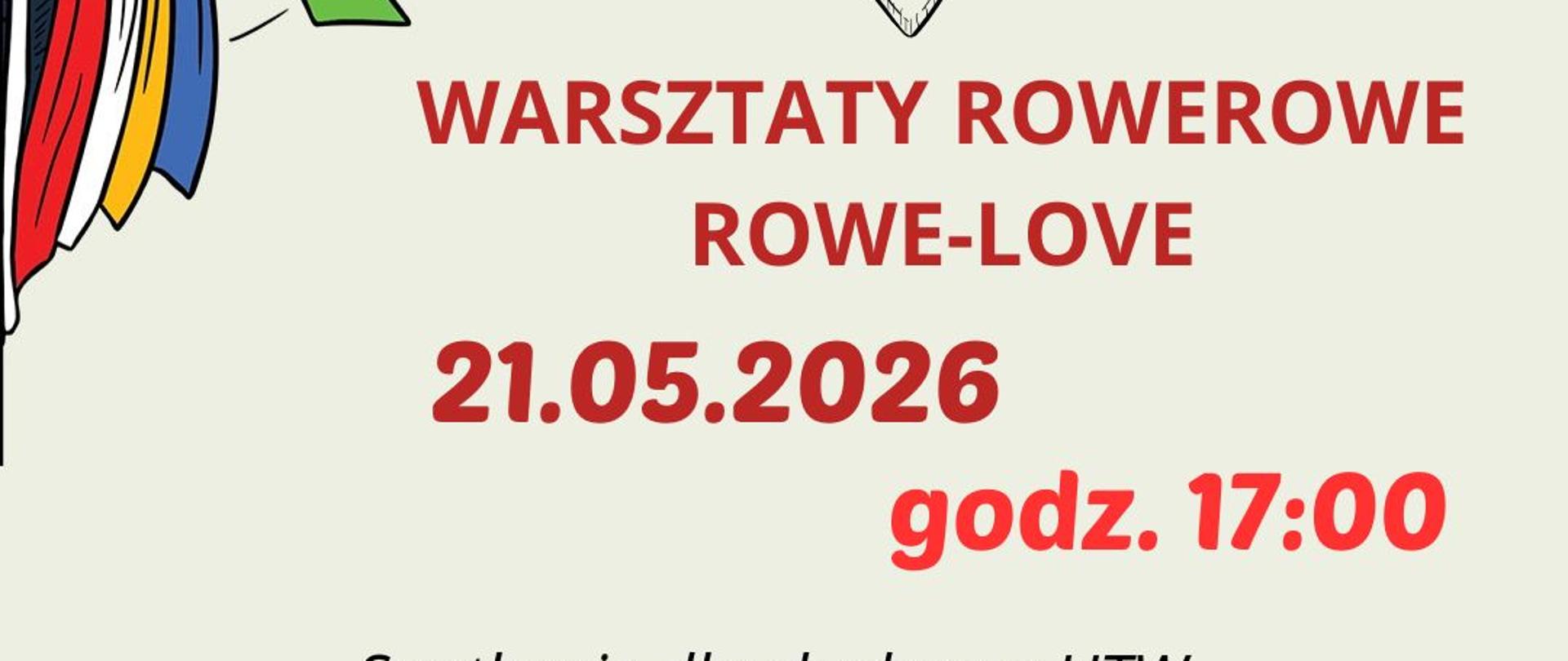 plakat informujący o warsztatach rowerowych dla seniorów