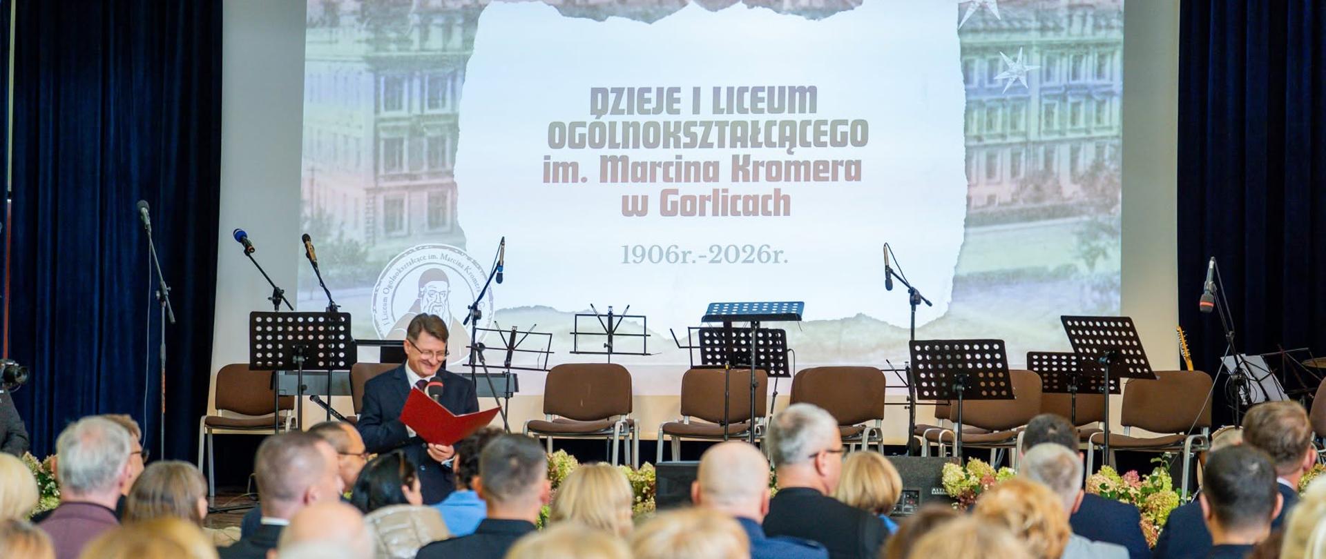 Dzieje I LO im. M. Kromera 1906-2026 przedstawił dyrektor placówki