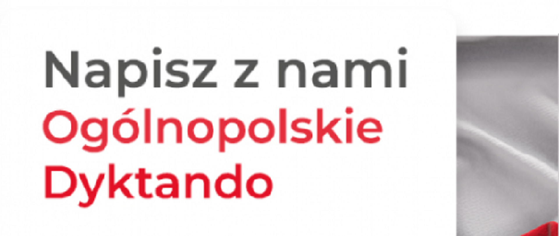 Logo z napisem Napisz z nami Ogólnopolskie dyktando