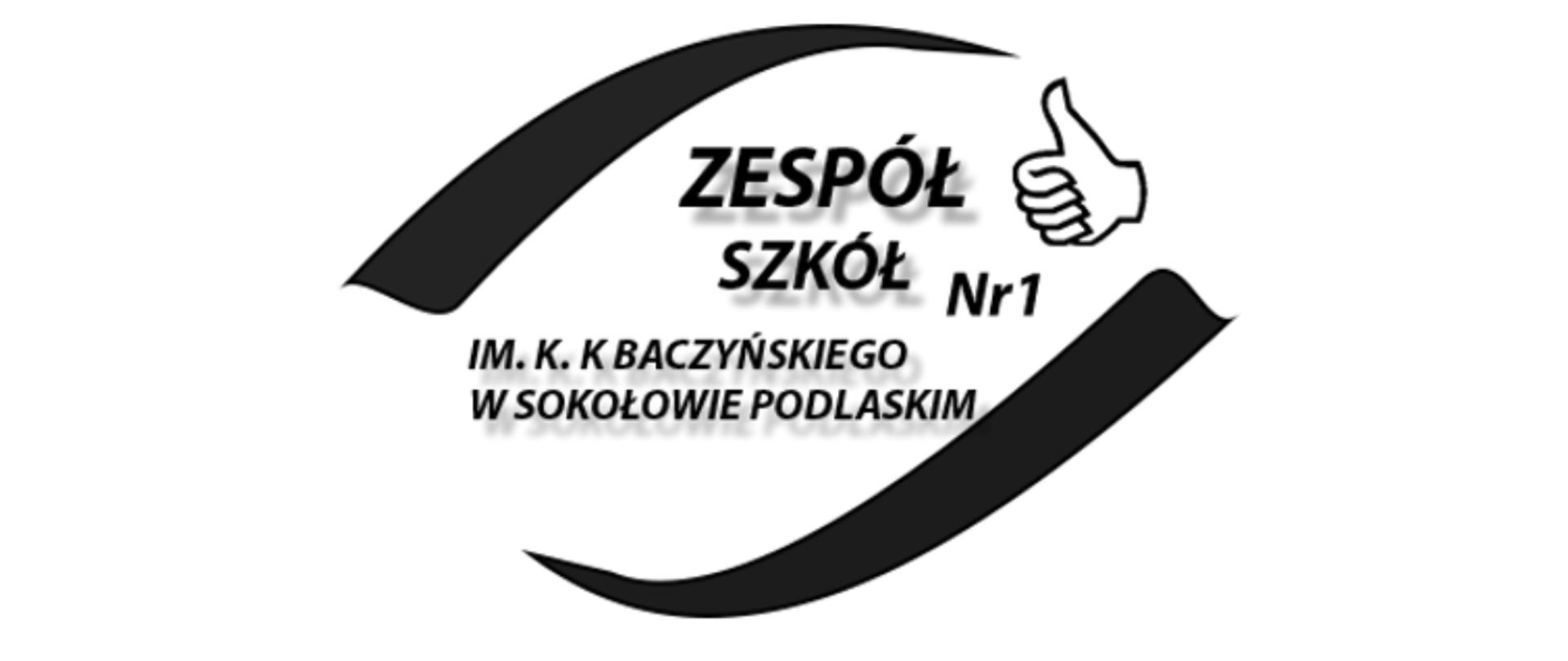 logo Zespołu Szkół Nr 1 im. Krzysztofa Kamila Baczyńskiego w Sokołowie Podlaskim