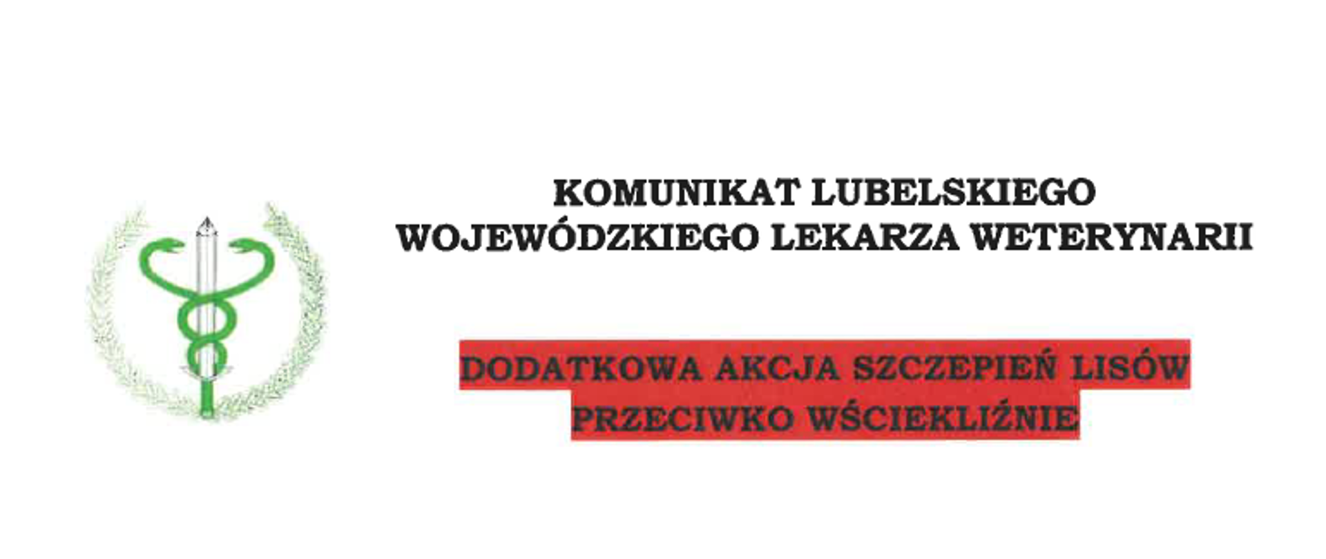 Komunikat weterynarii