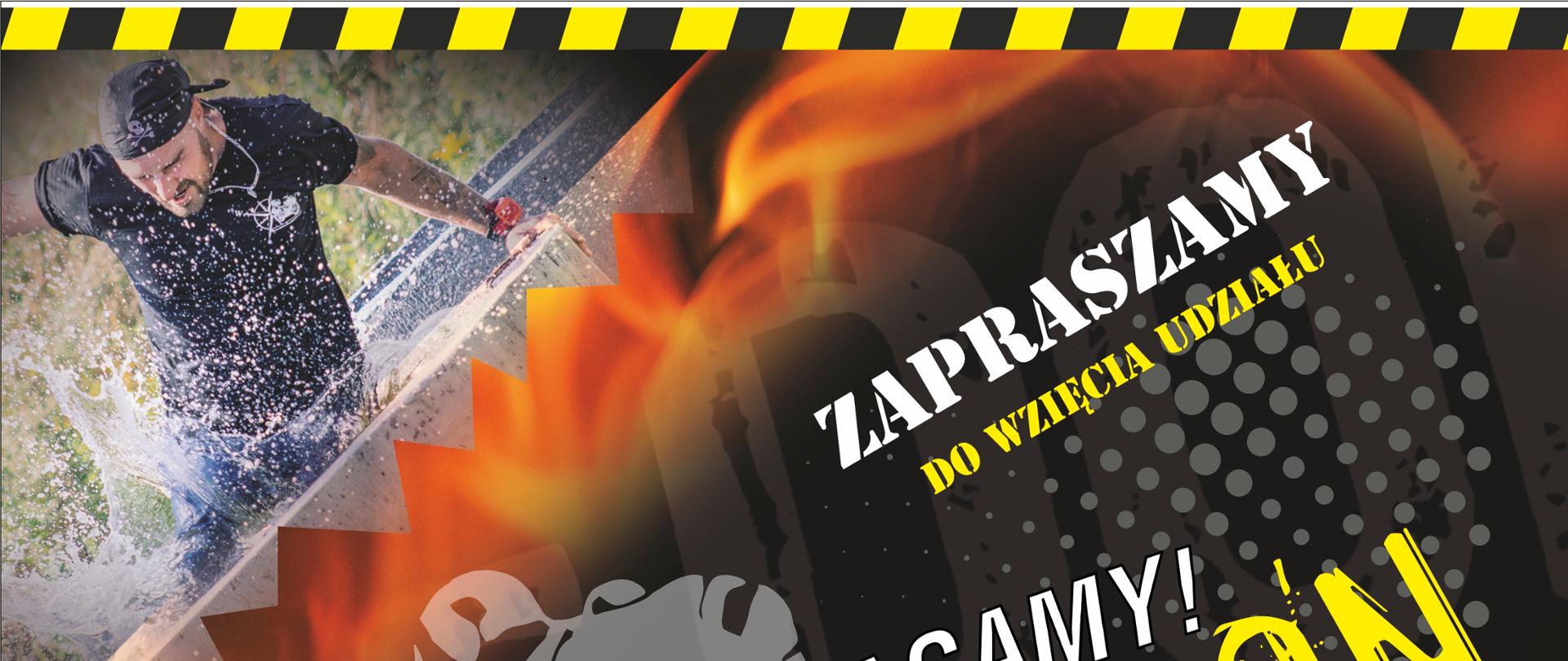 plakat informacyjny dotyczący wydarzenia "Biegamy i Pomagamy STRAŻMAGEDON"
