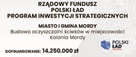 Budowa oczyszczalni ścieków w miejscowości Kolonia Mordy