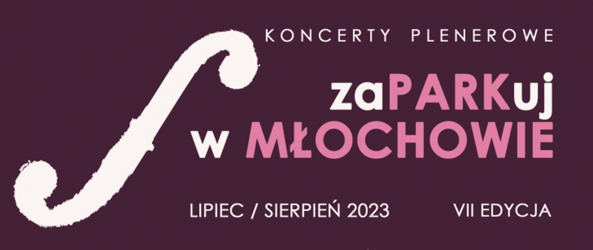 zaPARKuj w Młochowie - plakat o koncertach plenerowych