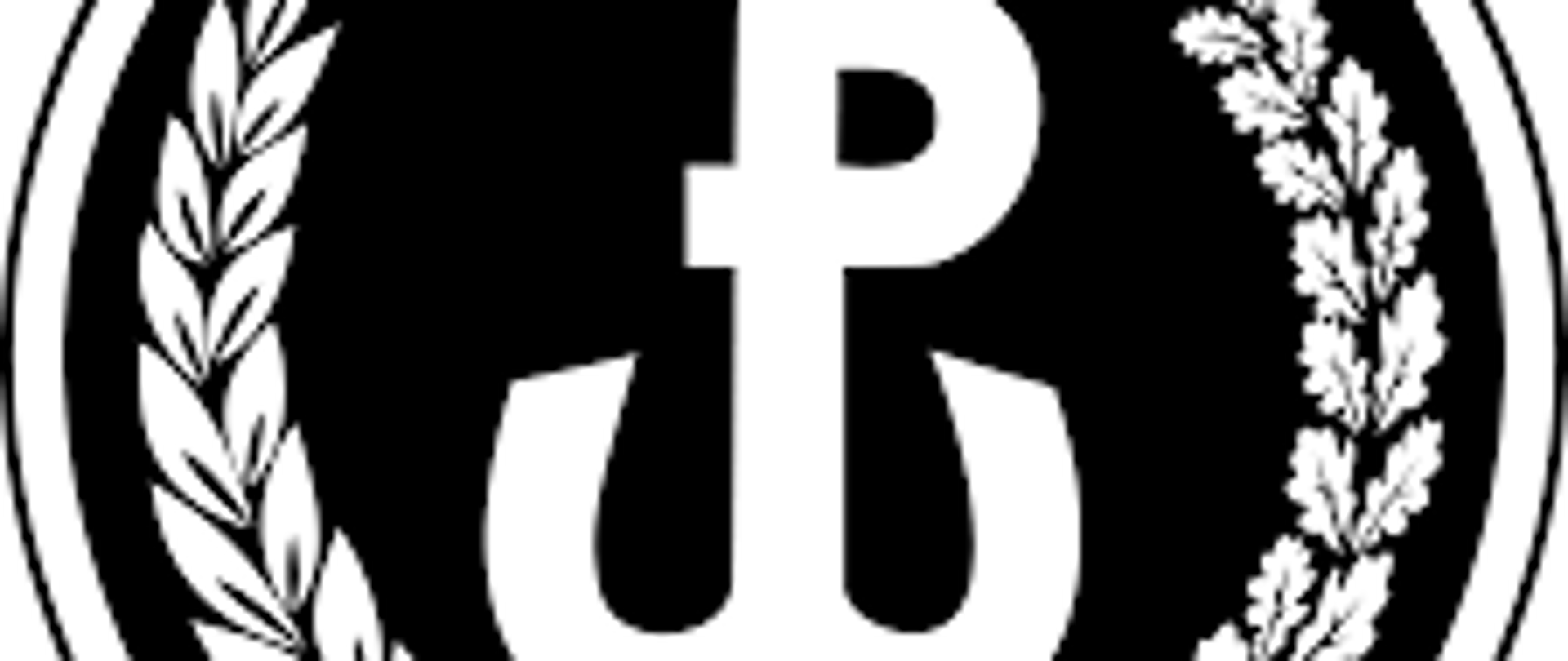 LOGO z napisem 11 MBOT na czarnym kole z białą obwódką, w środku herb 