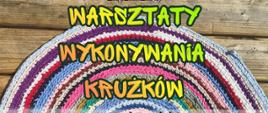 Na tle wyplatanego dywanu umieszczono informacje o wydarzeniu oraz logotypy projektu.