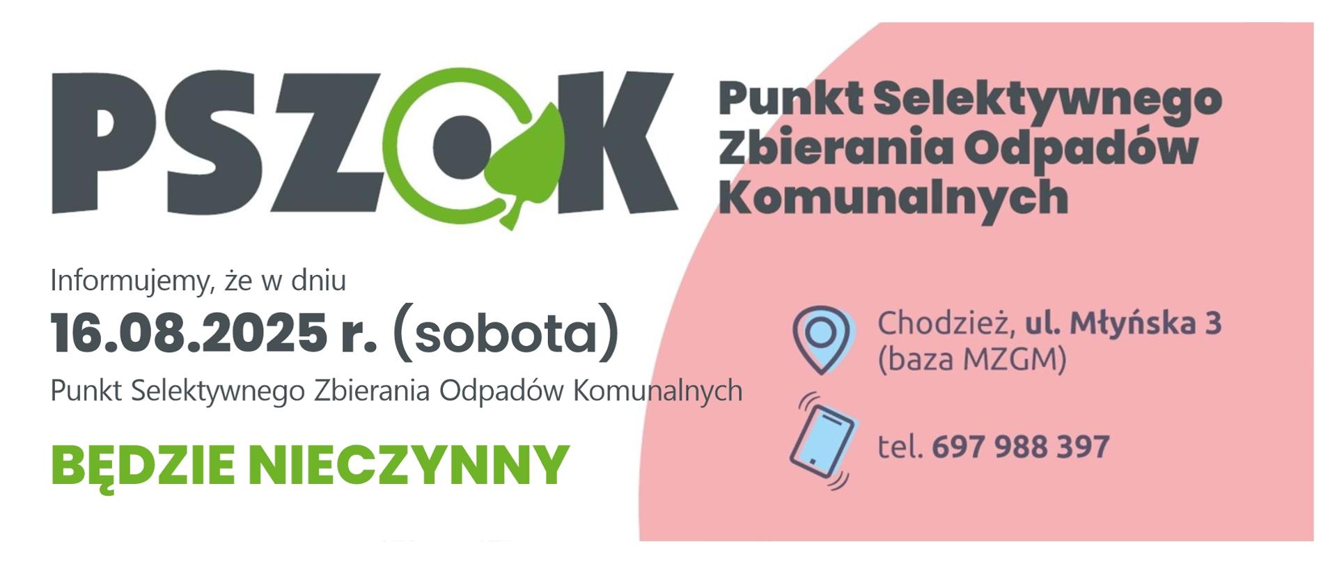 baner informacja PSZOK