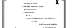 Kondolencje dla Małgorzaty Wójcik od KGW