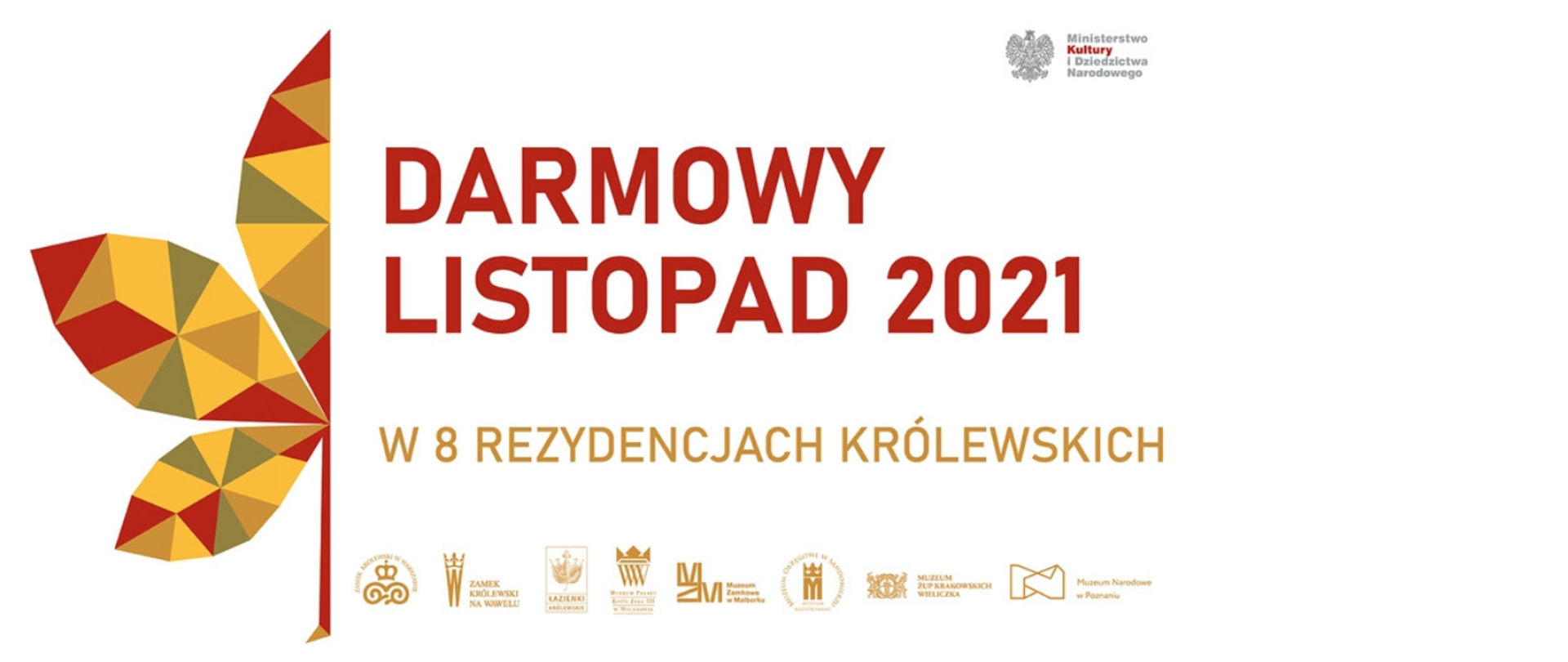 Darmowy Listopad 2021 w 8 Rezydencjach Królewskich