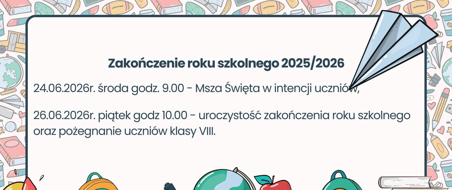 Zakończenie roku szkolnego