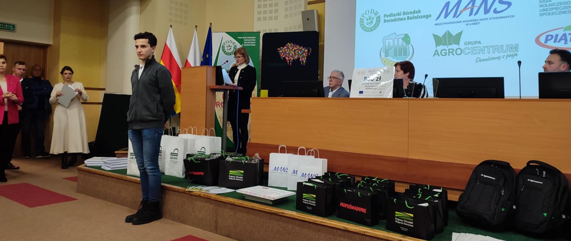 Paweł Kasperuk - laureat 5. miejsca Olimpiady Młodych Producentów Rolnych
