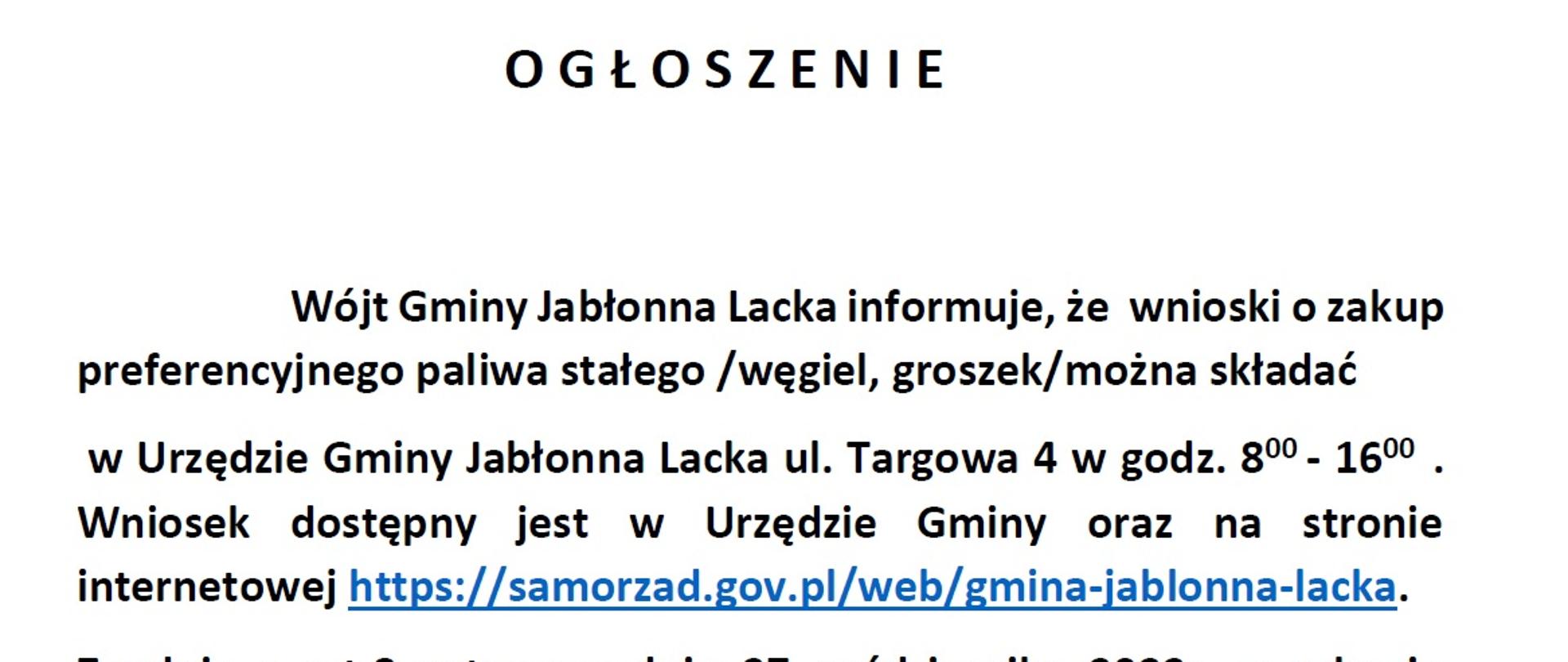 Ogłoszenie