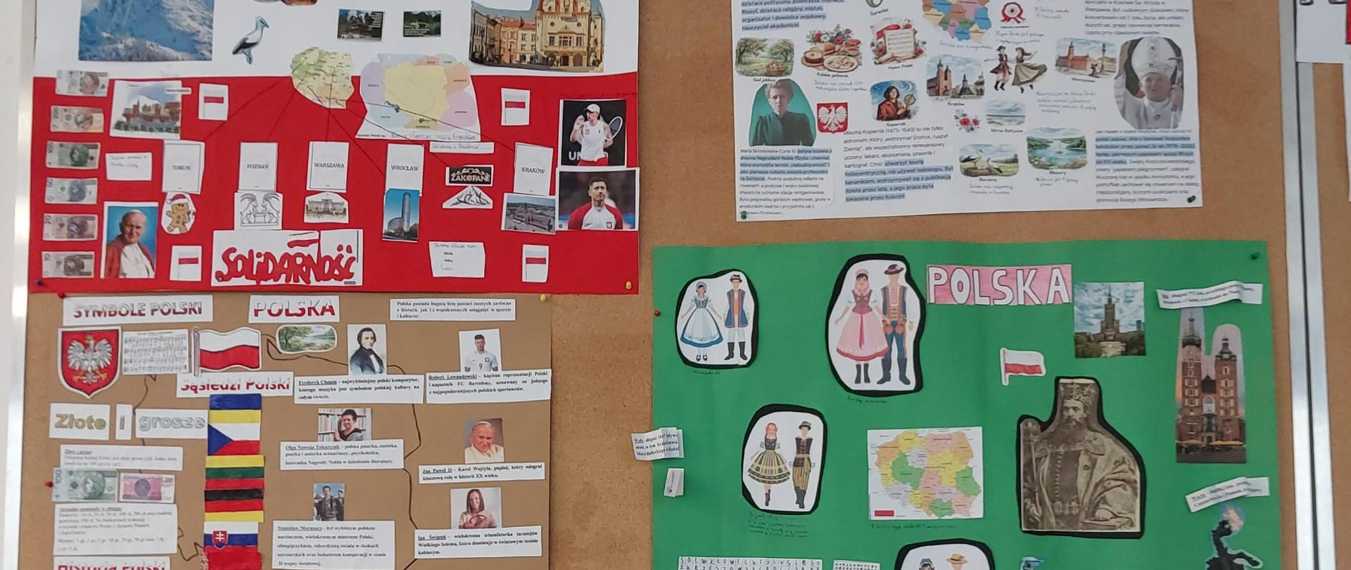 Wystawa prac wykonanych przez uczniów klasy 4a