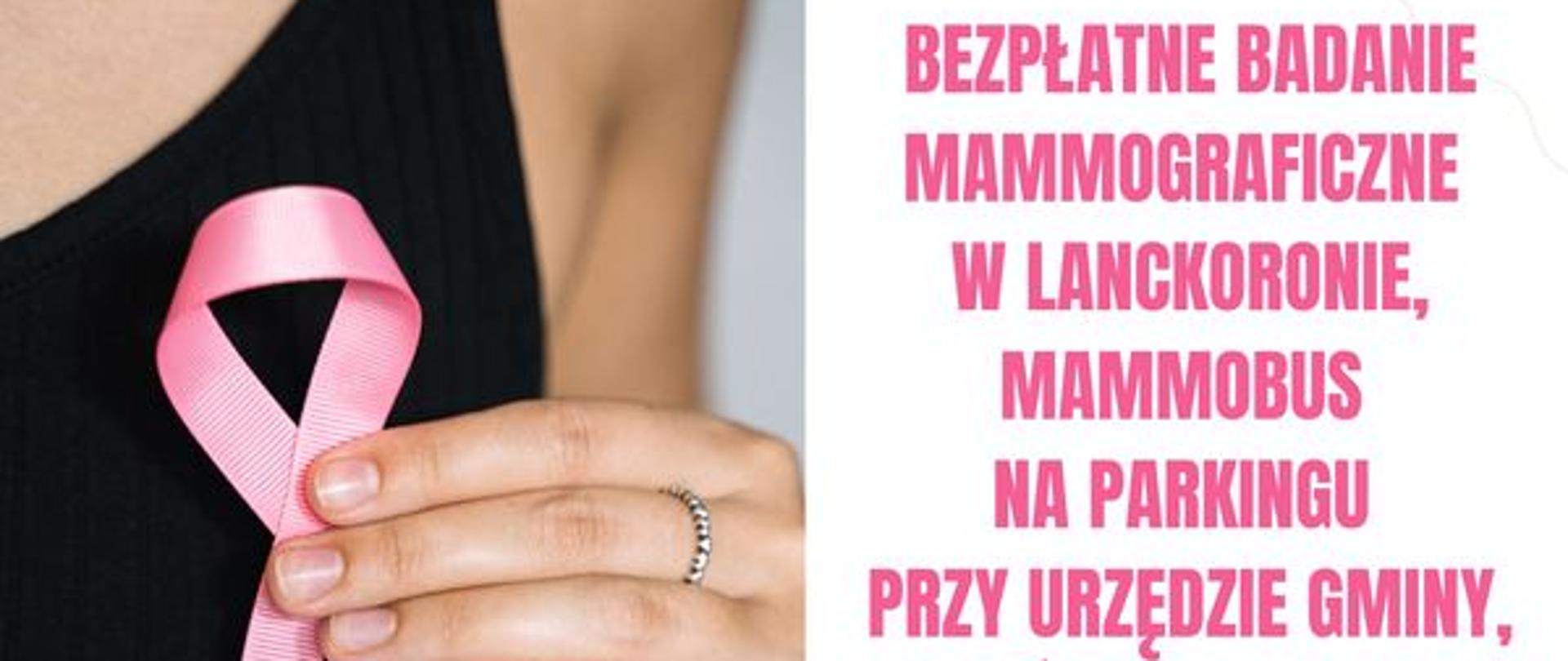 plakat bezpłatne badanie mammograficzne
