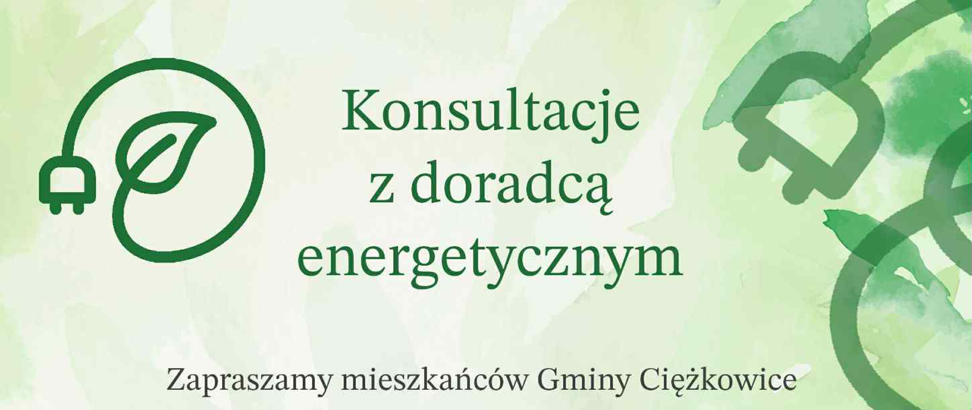 Plakat: konsultacje z doradcą energetycznym „Czyste Powietrze” w Urzędzie Gminy Ciężkowice, 23.09.2025 (wtorek), 10:00–14:00, pokój 13. Kontakt: 14 62 858 28.
