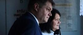Wiceminister Katarzyna Anna Kacperczyk podczas rozmowy z Burmistrzem Ireneuszem Romanem Kiendysiem.