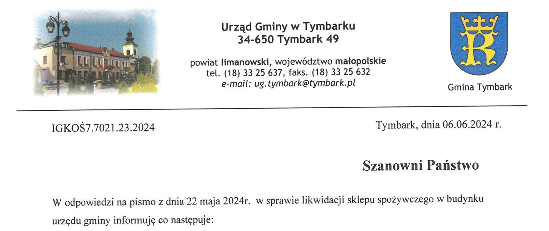 Odpowiedź Wójta Gminy 