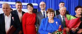 seniorzy podczas uroczystości Dnia Seniora oraz Jubileuszu Długoletniego Pożycia Małżeńskiego