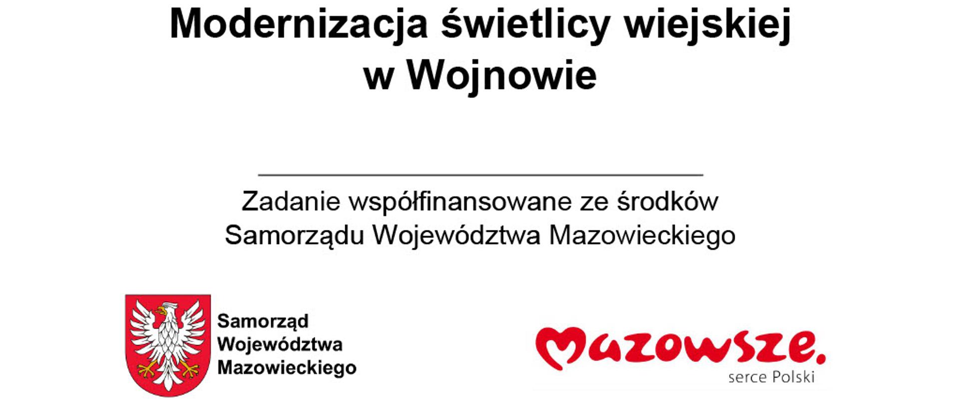 Modernizacja świetlicy wiejskiej w Wojnowie-tablica