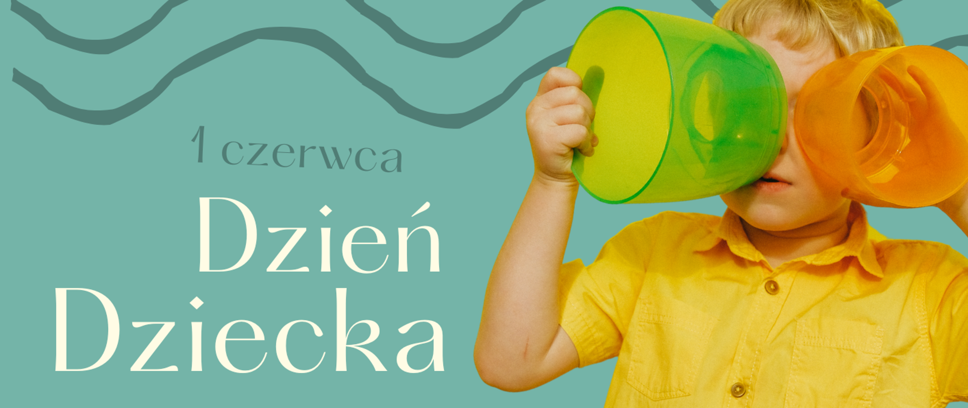 Grafika z napisem 1 czerwca Dzień Dziecka