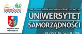 biało niebieskie tło białe litery 