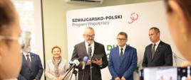 Przy głosie Ambasador Szwajcarii w Polsce Fabrice Filliez