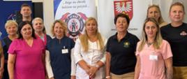 Organizatorzy i uczestnicy Akcji Krwiodawstwa w Szkole Podstawowej w Smęgorzowie