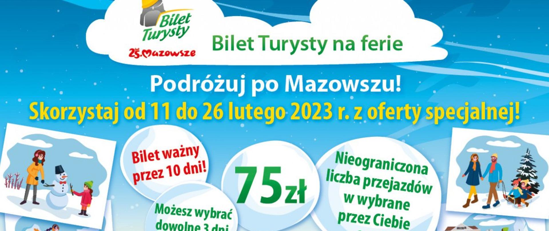 Bilet turystyczny na ferie