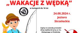 plakat wakacje z wędką 