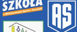 Obrazek zawierający logo programu AKTYWNA SZKOŁA oraz logo SOSW w Hajnówce