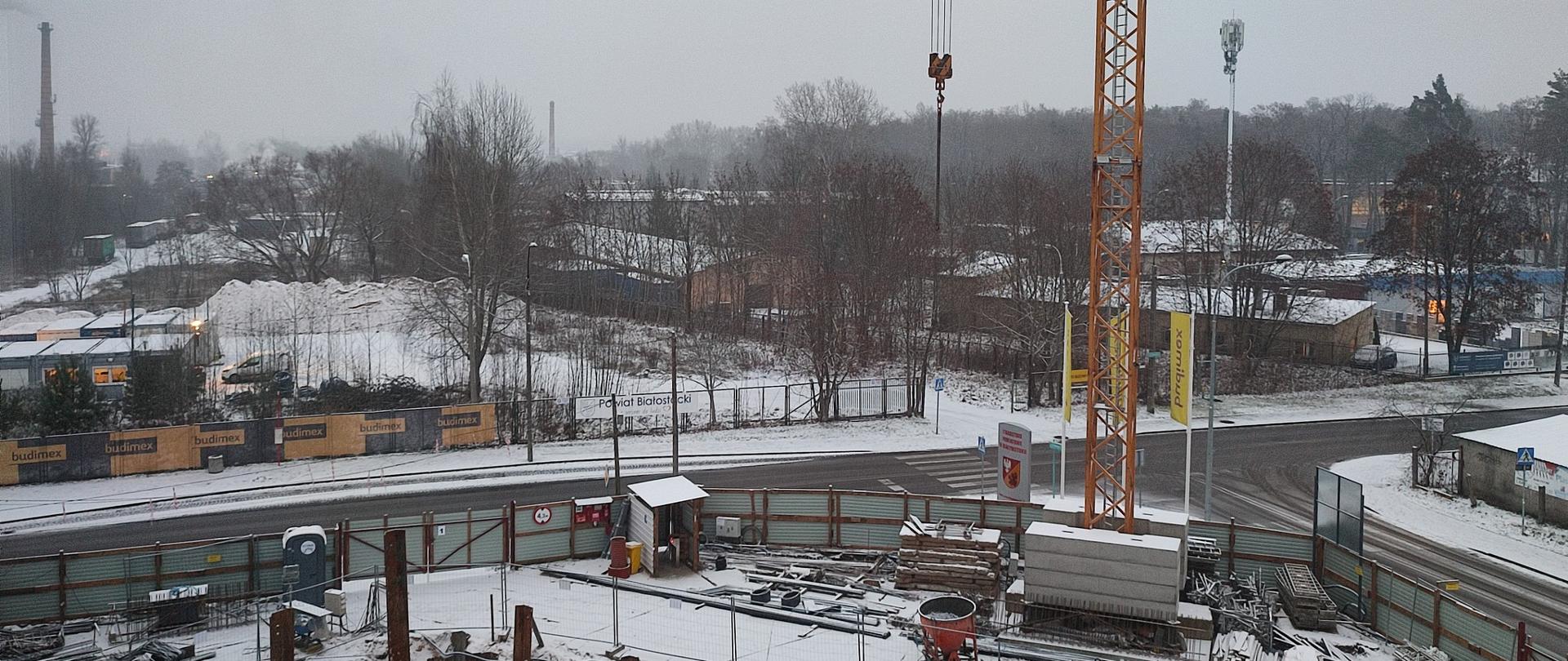 widok na działkę 