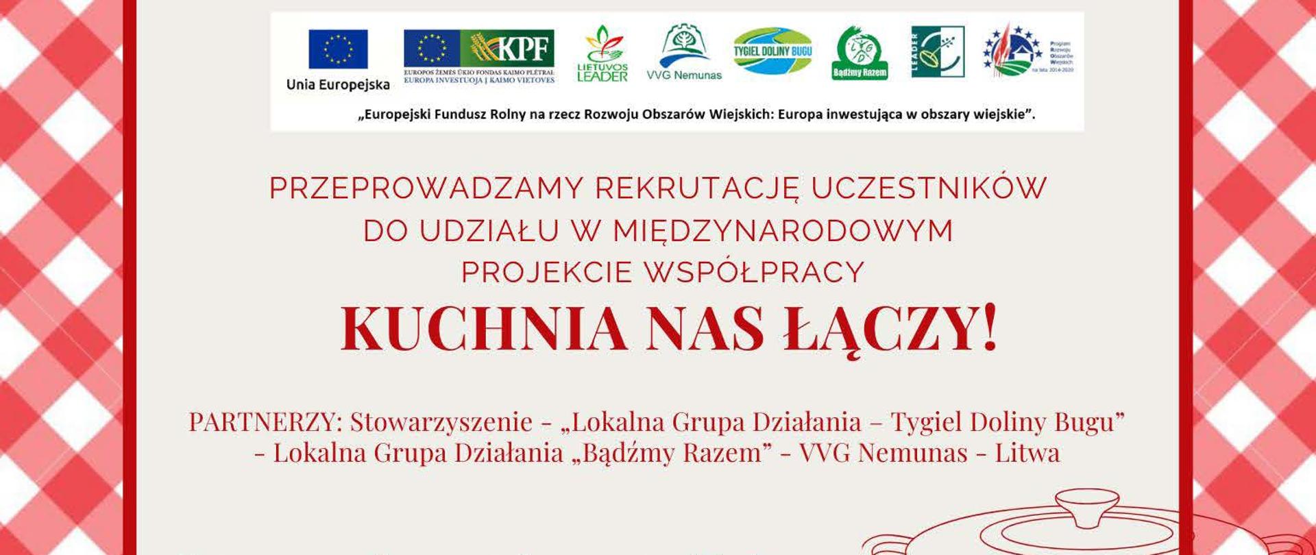 Kuchnia nas łączy - plakat informacyjny